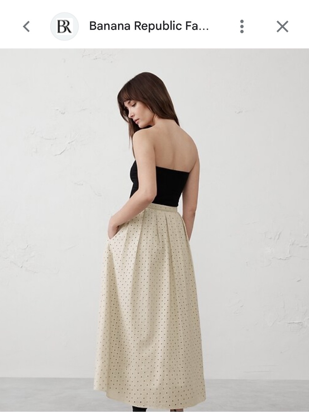 Banana Republic Beige Eyelet Maxi Skirt